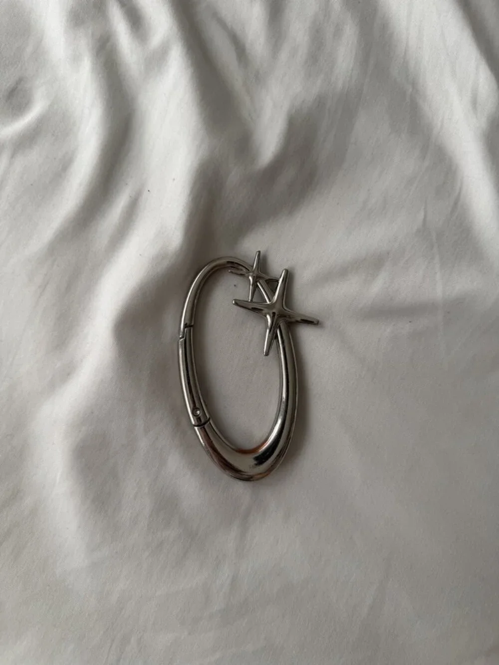 Star Carabiner Ring Chrome Bag Charm